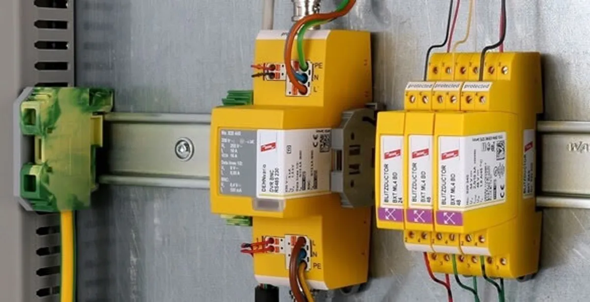 lightning surge protection system with surge suppressors installed by electrical service professionals in Green Bay, WI