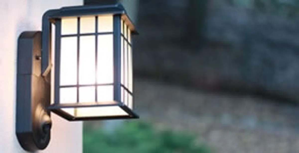 security light installation services with professionally mounted exterior wall light in Green Bay, WI